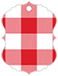 Gingham Red Style M Tag (3 x 4) 10/Pk