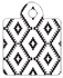 Rhombus Black Style Q Tag (2 x 2 1/2) 10/Pk
