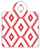 Rhombus Red Style Q Tag (2 x 2 1/2) 10/Pk