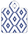 Rhombus Sapphire Style Q Tag (2 x 2 1/2) 10/Pk
