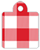 Gingham Red Style Q Tag (2 x 2 1/2) 10/Pk