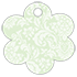 Floral Green Tea Style S Tag (2 1/2 x 2 1/2) 10/Pk