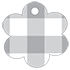 Gingham Grey Style S Tag (2 1/2 x 2 1/2) 10/Pk