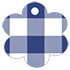 Gingham Sapphire Style S Tag (2 1/2 x 2 1/2) 10/Pk