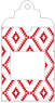Rhombus Red Window Tag (2 5/8 x 5) 10/Pk