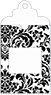 Floral Black Window Tag (2 5/8 x 5) 10/Pk