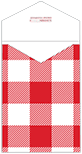 Gingham Red Thick-E-Lope 3 5/8 x 5 1/8 - 10/Pk