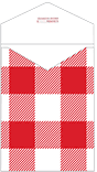 Gingham Red Thick-E-Lope 4 3/8 x 5 5/8 - 10/Pk