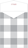 Gingham Grey Thick-E-Lope 5 1/4 x 7 1/8 - 10/Pk