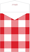Gingham Red Thick-E-Lope 5 1/4 x 7 1/8 - 10/Pk