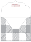 Gingham Grey Thick-E-Lope Style B1 (5 1/4 x 3 3/4) - 10/Pk