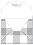 Gingham Grey Thick-E-Lope Style B2 (5 3/4 x 4 1/2) - 10/Pk