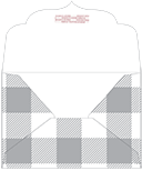 Gingham Grey Thick-E-Lope Style B3 (7 1/2 x 5 1/2) - 10/Pk