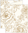 Rose Antique Gold Trifold Card 4 1/4 x 5 1/2 - 10/Pk