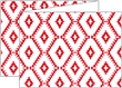 Rhombus Red Trifold Card 5 1/2 x 4 1/4 - 10/Pk