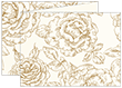 Rose Antique Gold Trifold Card 5 1/2 x 4 1/4 - 10/Pk