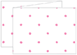 Polkadot Pink Trifold Card 5 1/2 x 4 1/4 - 10/Pk