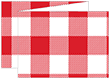 Gingham Red Trifold Card 5 1/2 x 4 1/4 - 10/Pk