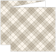 Tartan Grey Trifold Card 5 3/4 x 5 3/4 - 10/Pk