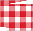 Gingham Red Trifold Card 5 3/4 x 5 3/4 - 10/Pk