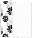 Aster Black Panel Invitation 3 3/4 x 8 1/2 (folded) - 10/Pk