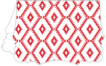 Rhombus Red Victorian Landscape Card 3 1/2 x 5 - 10/Pk