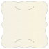 Linen Natural White Pearl Slit Bracket Card 6 1/4 x 6 1/4 - 10/Pk
