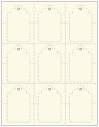 Natural White Imprintable Tag Style A3