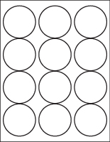 Printing Template for Round White Labels
