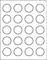 Printing Template for Round White Labels