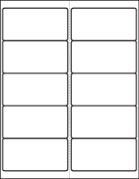 Printing Template for Silver Metallic Shipping Labels