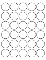 Printing Template for Silver Metallic Round Labels