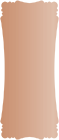 Copper Victorian Card 4 x 9 1/4