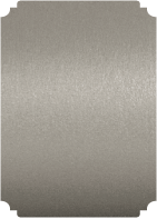 Metallic Pewter  - Deckle Edge Card -  2 x 3 1/2  - 25/pk
