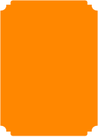 Pumpkin  - Deckle Edge Card -  2 x 3 1/2  - 25/pk