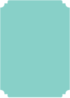 Turquoise  - Deckle Edge Card -  2 x 3 1/2  - 25/pk