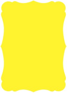 Bright Yellow  - Victorian Card -  3 1/2 x 5  - 25/pk
