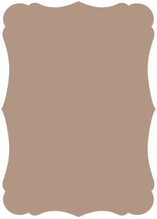 Taupe Brown  - Victorian Card -  3 1/2 x 5  - 25/pk