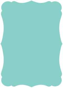 Turquoise  - Victorian Card -  3 1/2 x 5  - 25/pk