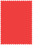 Bright Red  - Scallop Card -  4 1/4 x 5 1/2  - 25/pk