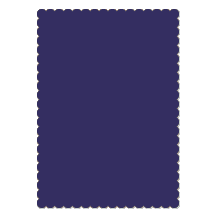 Marine Blue  - Scallop Card -  4 1/4 x 5 1/2  - 80lb. - 25/pk