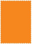 Pumpkin  - Scallop Card -  4 1/4 x 5 1/2  - 25/pk