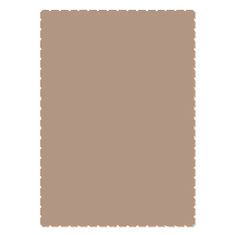 Taupe Brown - Scallop Card -  4 1/4 x 5 1/2  - 25/pk