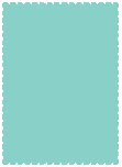 Turquoise - Scallop Card -  4 1/4 x 5 1/2  - 25/pk