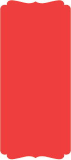 Bright Red  - Double Bracket Card -  4 x 9 1/4  - 25/pk