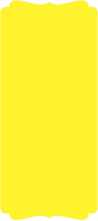 Bright Yellow  - Double Bracket Card -  4 x 9 1/4  - 25/pk