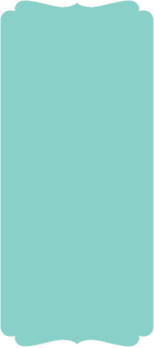 Turquoise - Double Bracket Card -  4 x 9 1/4  - 25/pk