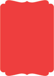 Bright Red  - Double Bracket Card -  5 x 7  - 25/pk