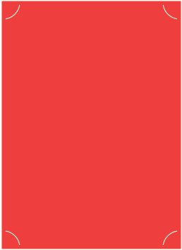 Bright Red  - Slit Card -  5 1/4 x 7 1/4  - 25/pk