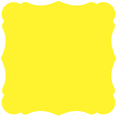 Bright Yellow - Victorian Card -  7 1/4 x 7 1/4  - 25/pk